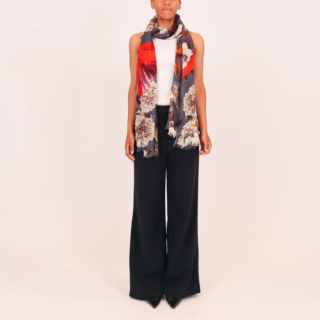 SUMMER BIRDS CASHMERE SCARF