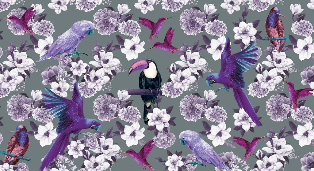 SUMMER BIRDS CASHMERE SCARF