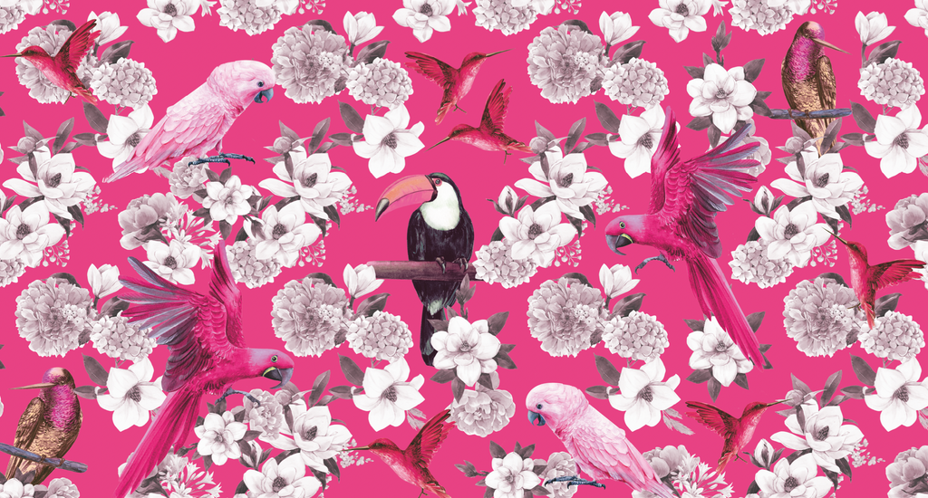 SUMMER BIRDS CASHMERE SCARF