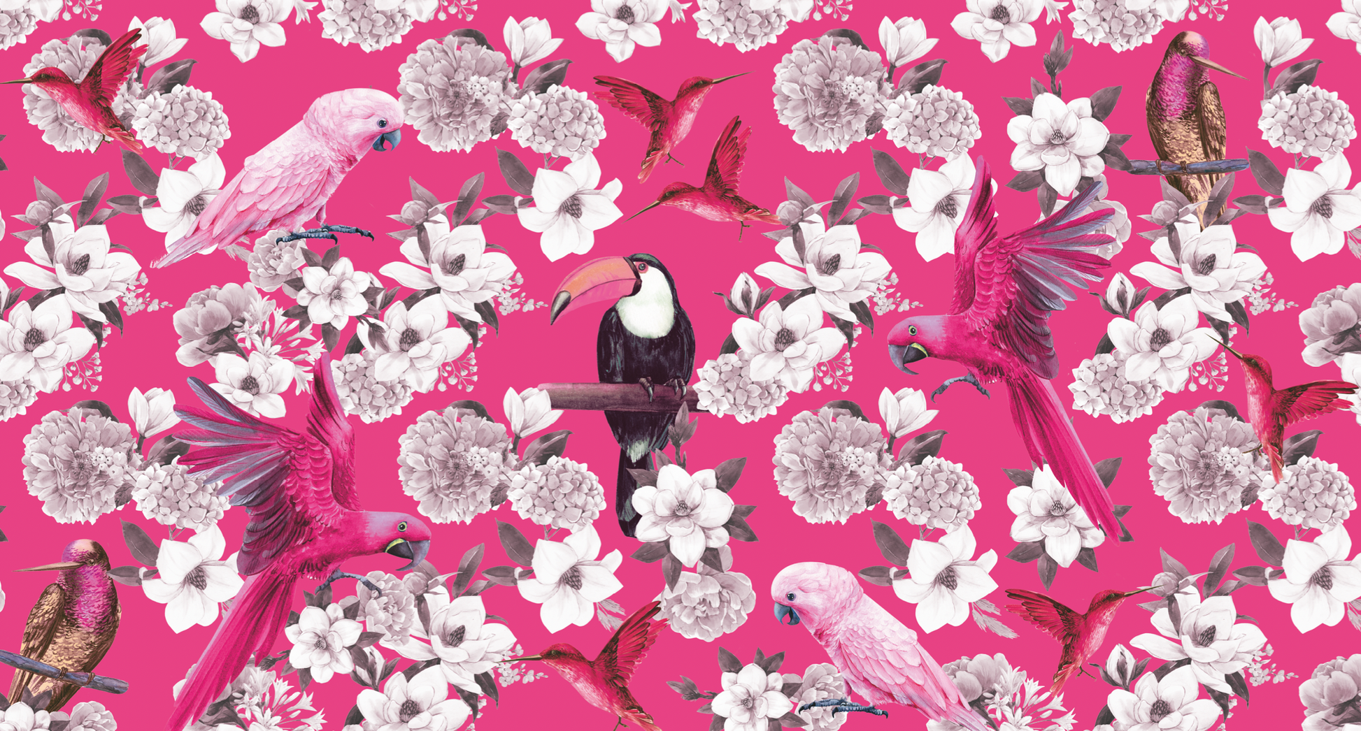 SUMMER BIRDS CASHMERE SCARF