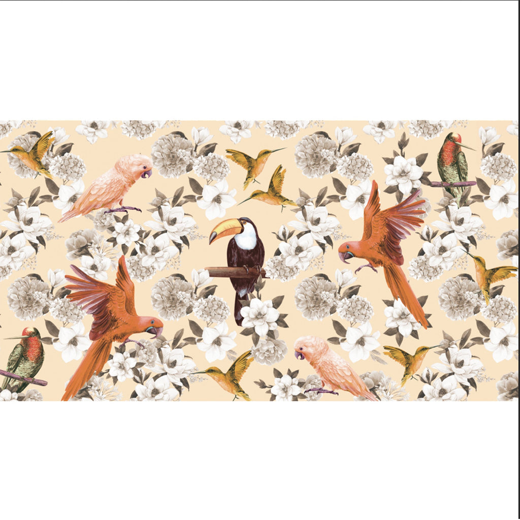 SUMMER BIRDS CASHMERE SCARF