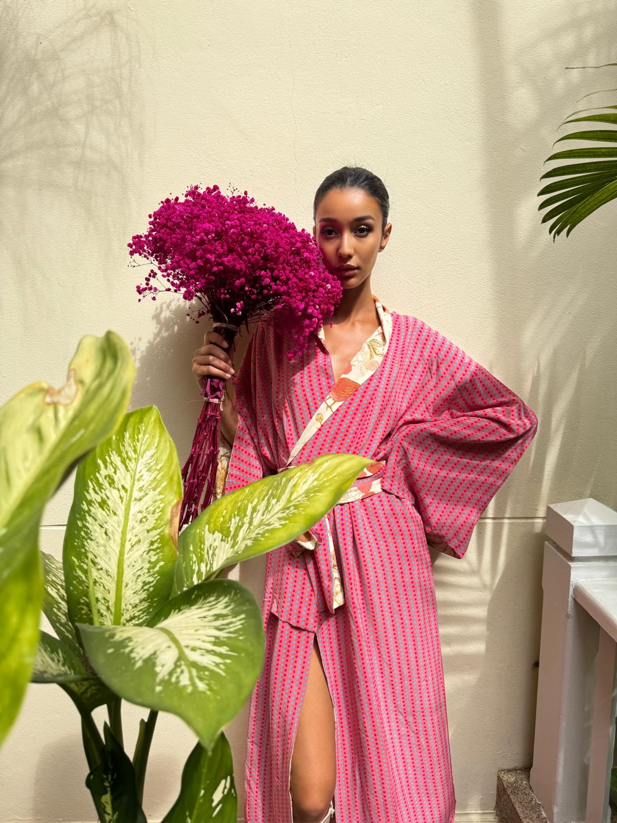 BIRD PARADISE KAMI KIMONO - DOUBLE SIDE