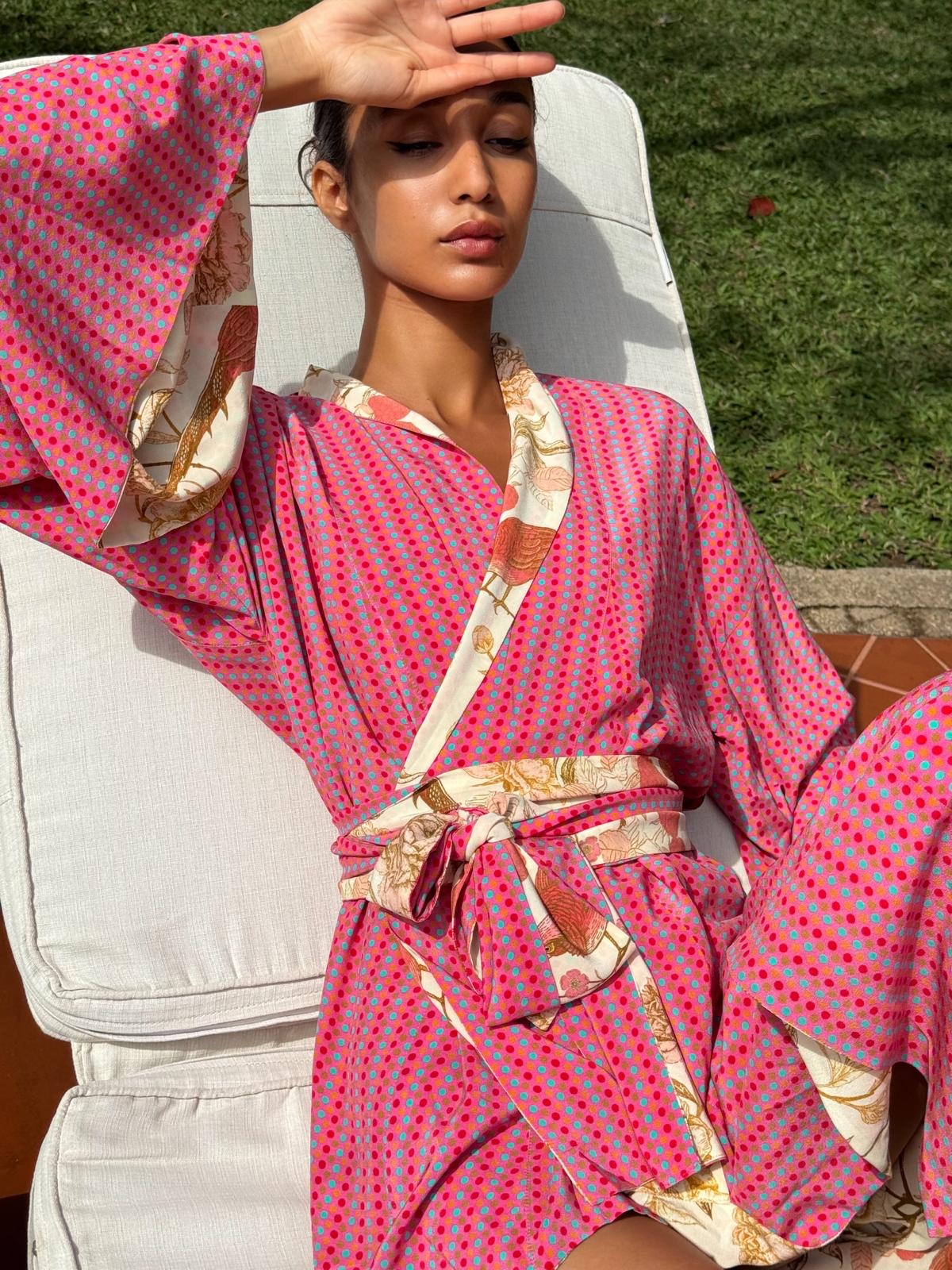 BIRD PARADISE KAMI KIMONO - DOUBLE SIDE