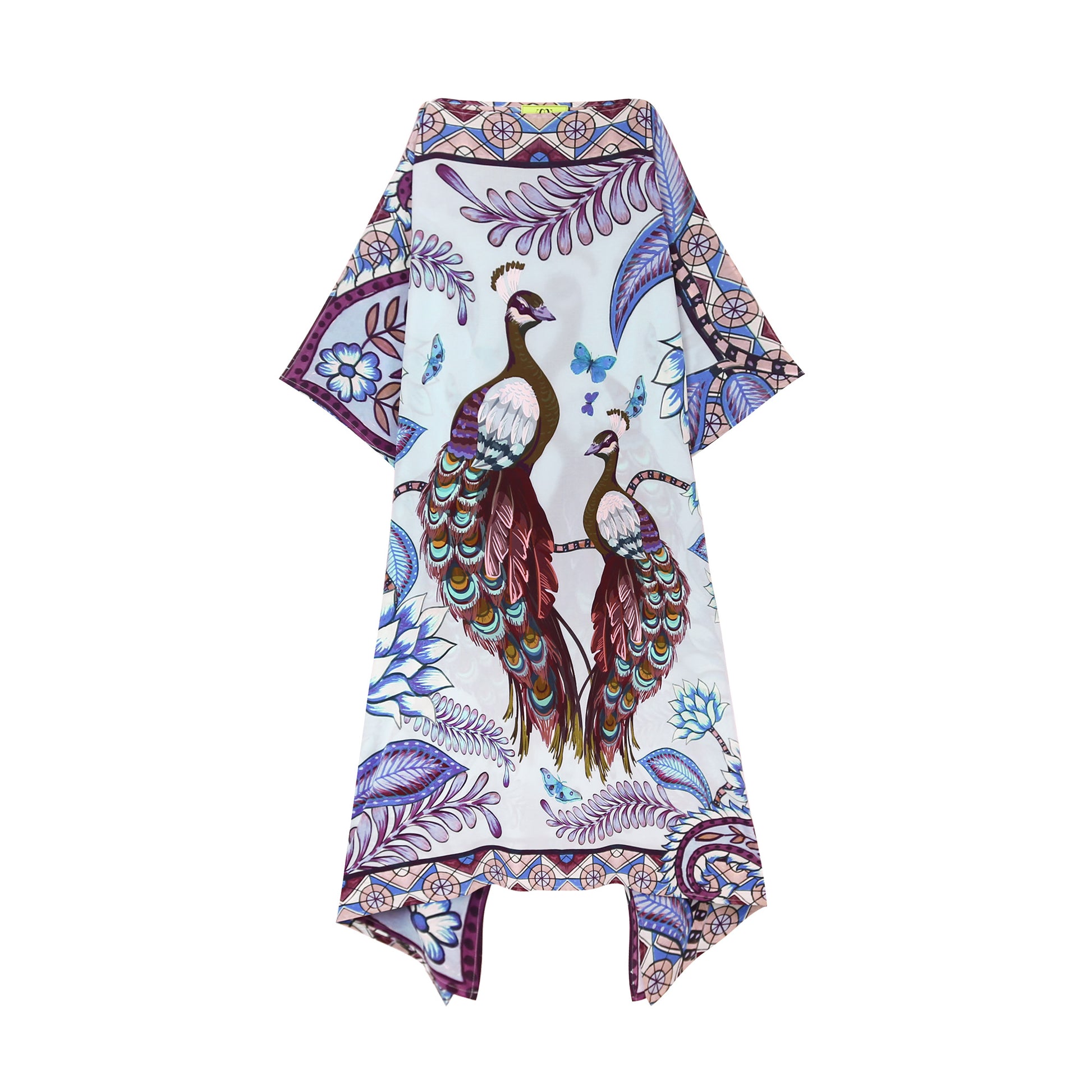 AZURE SILK TUNIC - LIGHT BLUE