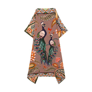AZURE SILK TUNIC - TAUPE
