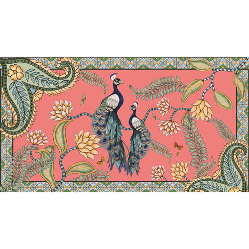 AZURE CASHMERE SCARF - CORAL