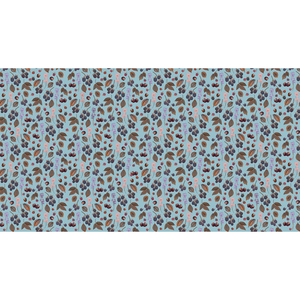 BERRY CASHMERE SCARF - LIGHT BLUE