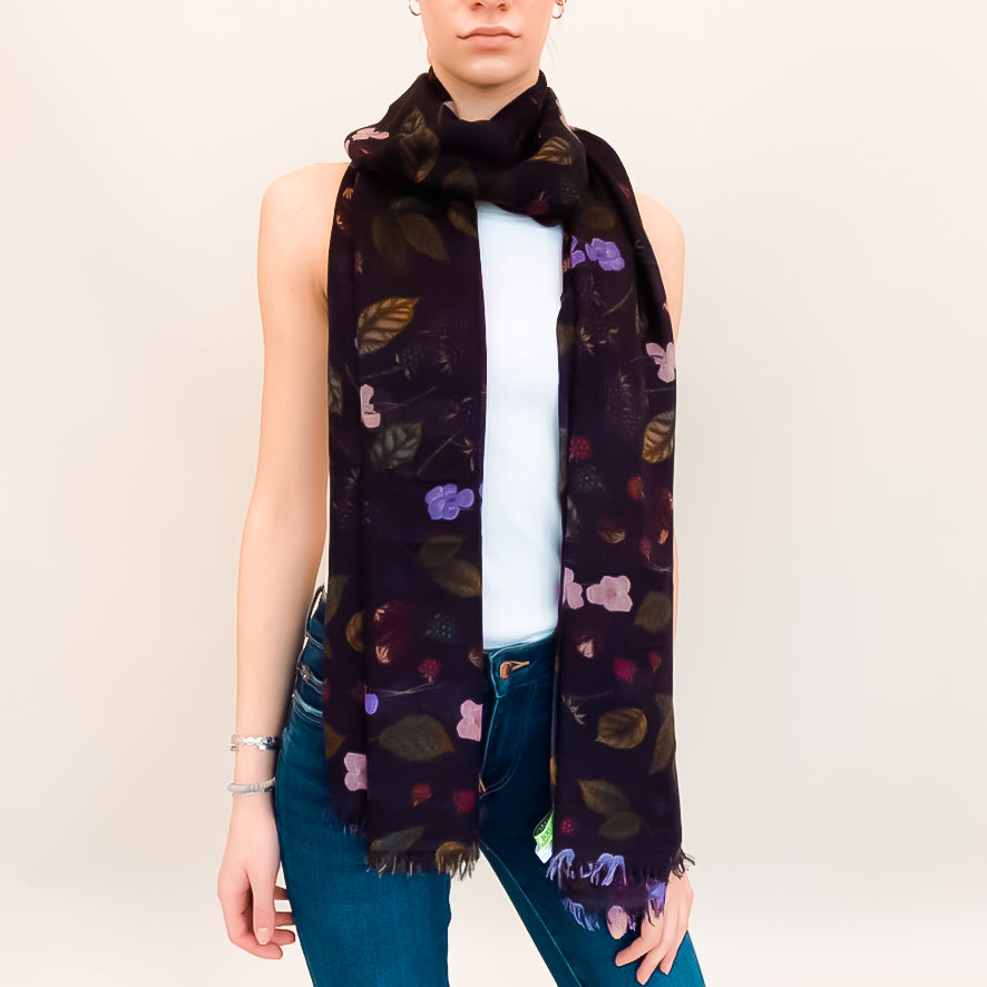 BERRY CASHMERE SCARF