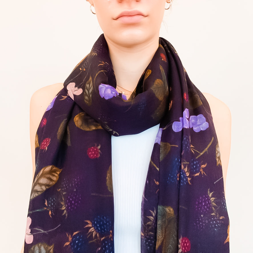 BERRY CASHMERE SCARF