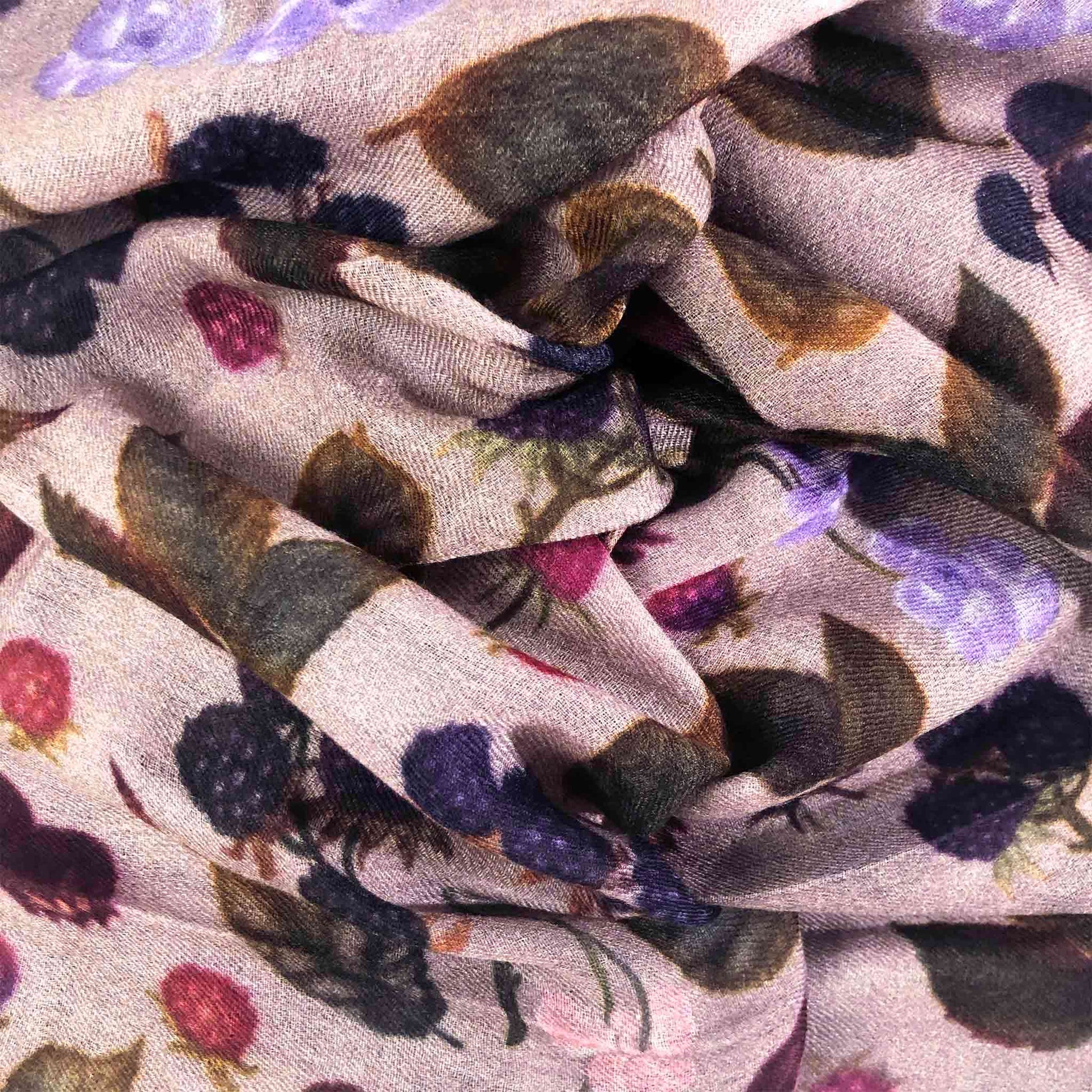 BERRY CASHMERE SCARF