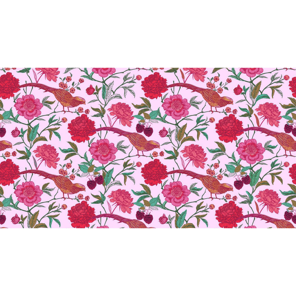 BIRD PARADISE CASHMERE SCARF - ROSE