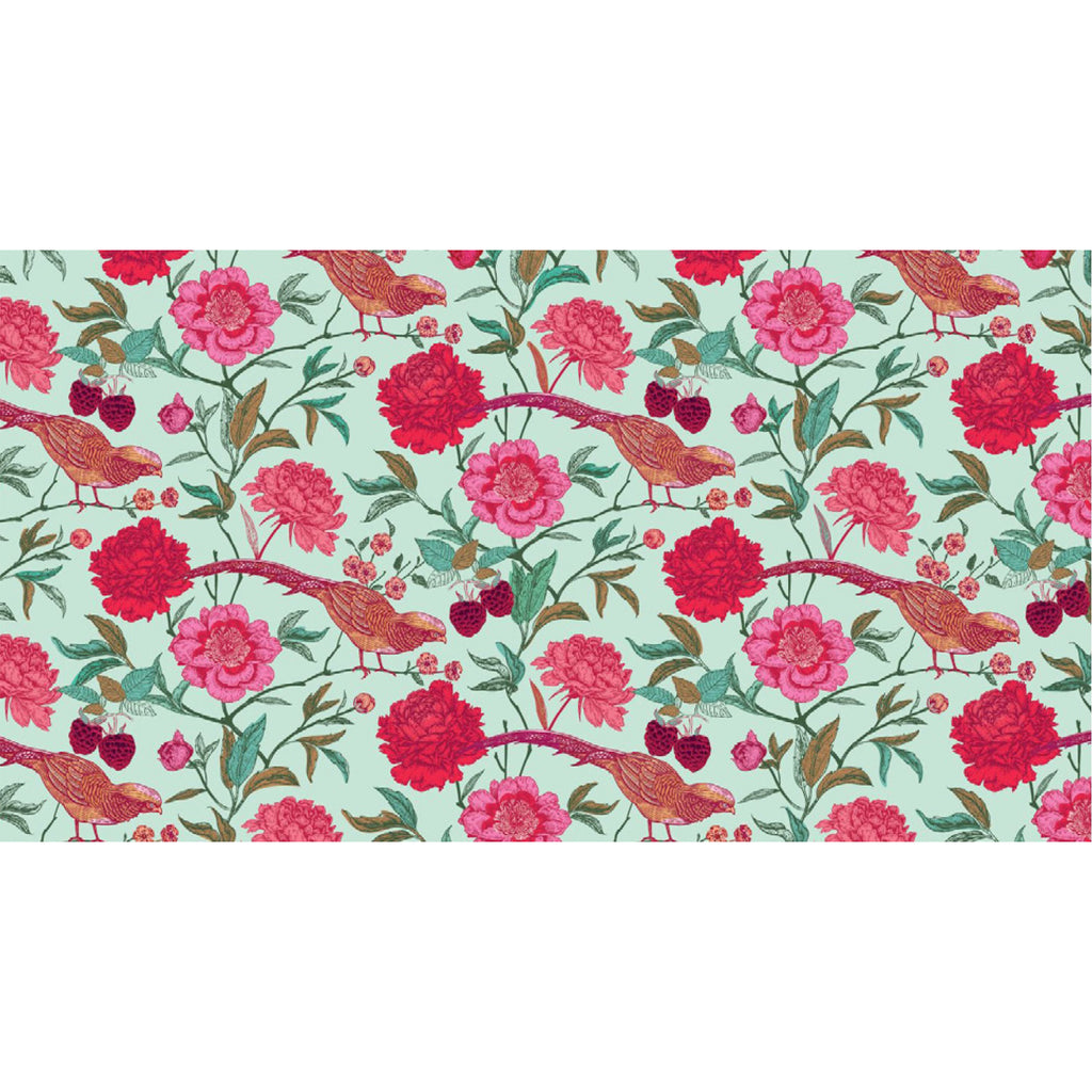 BIRD PARADISE CASHMERE SCARF - MINT