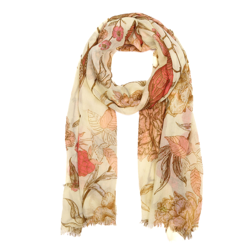 BIRD PARADISE CASHMERE SCARF
