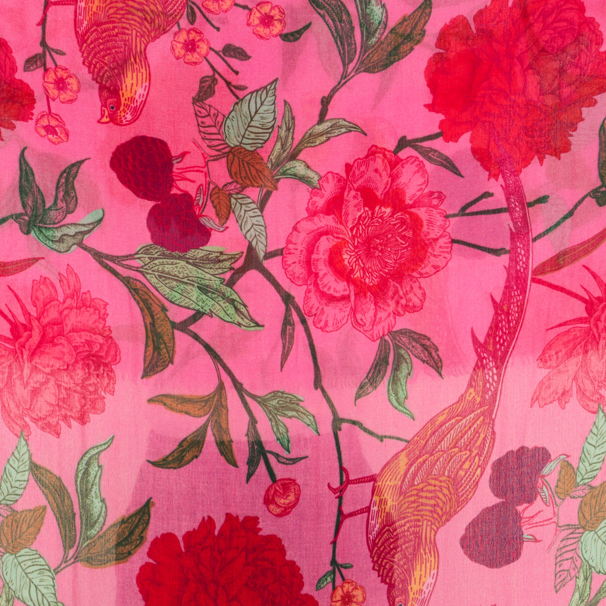 BIRD PARADISE CASHMERE SCARF