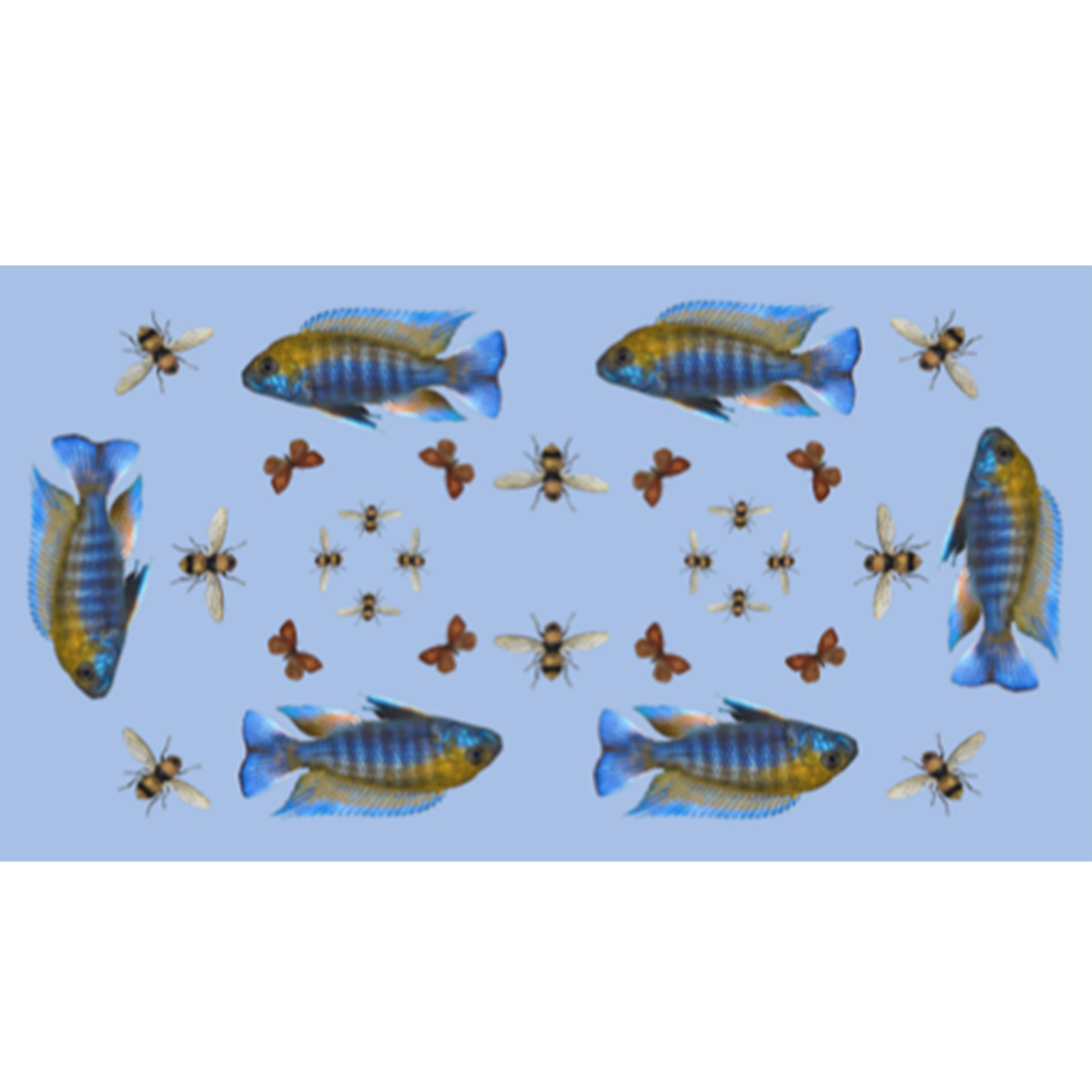 BUTTERFLY & FISH CASHMERE SCARF