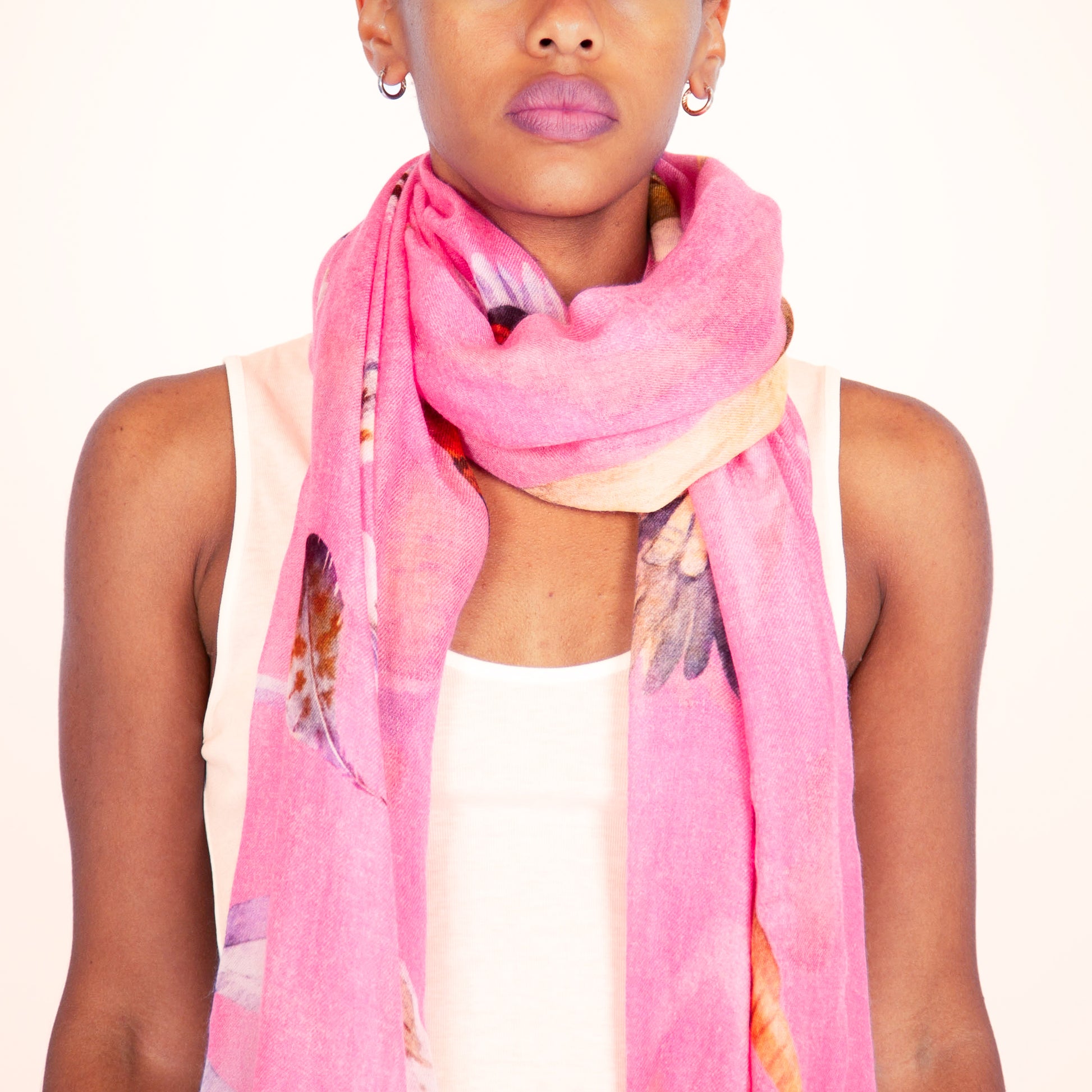 DOGS & BIRDS CASHMERE SCARF