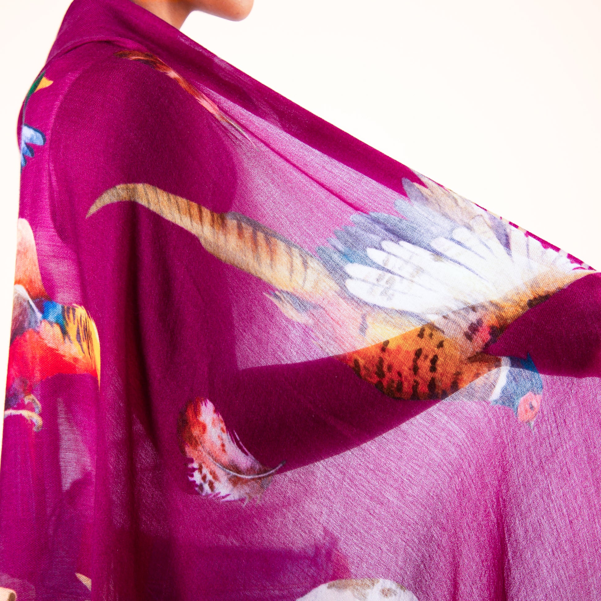 DOGS & BIRDS CASHMERE SCARF