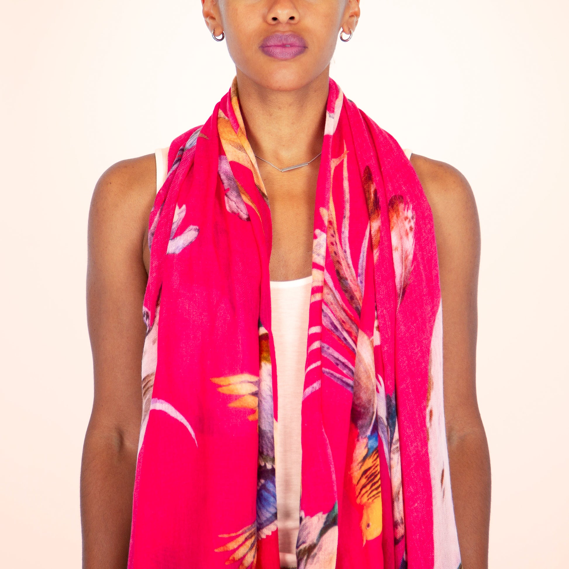 DOGS & BIRDS CASHMERE SCARF