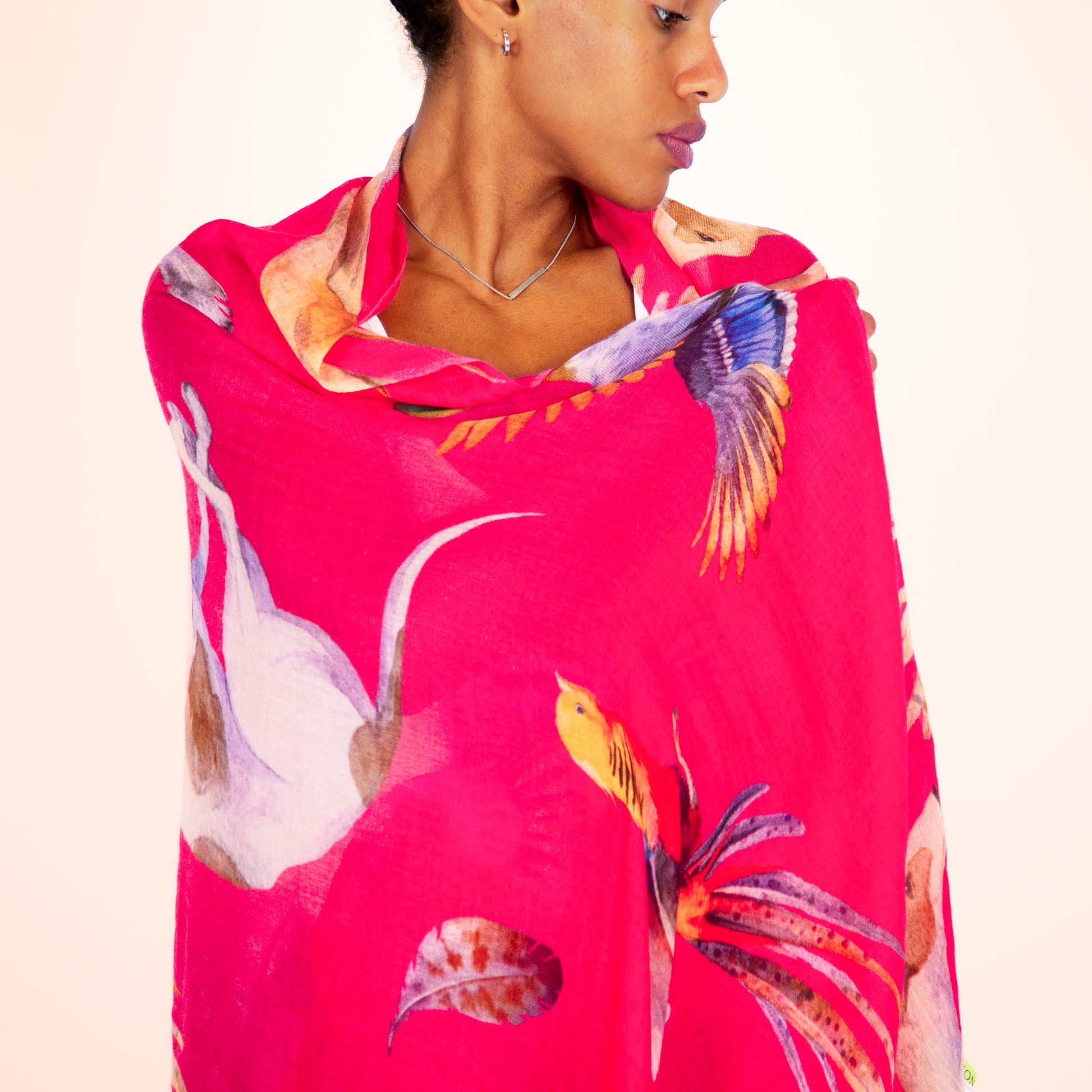 DOGS & BIRDS CASHMERE SCARF