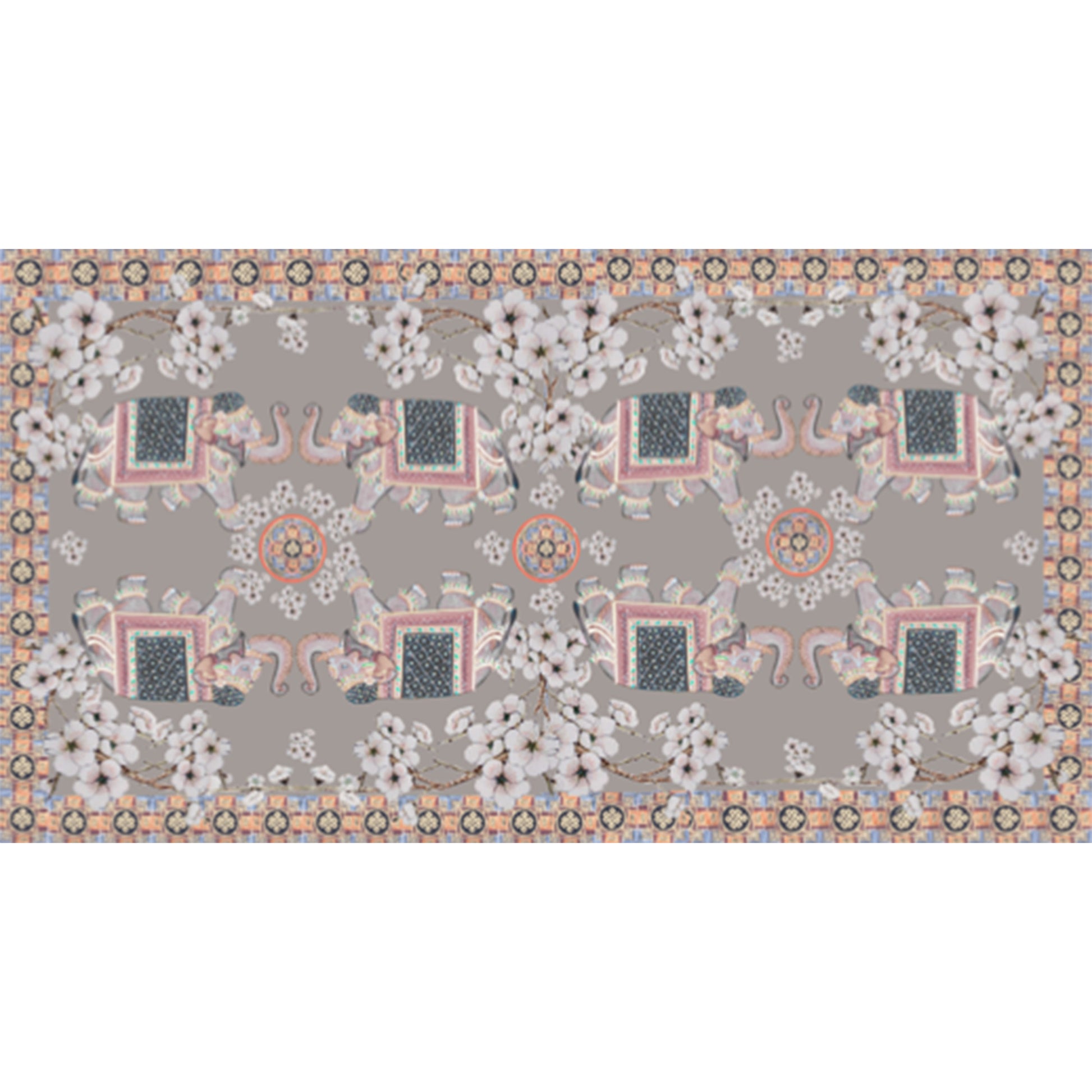 ELEPHANT CEREMONY CASHMERE SCRAF