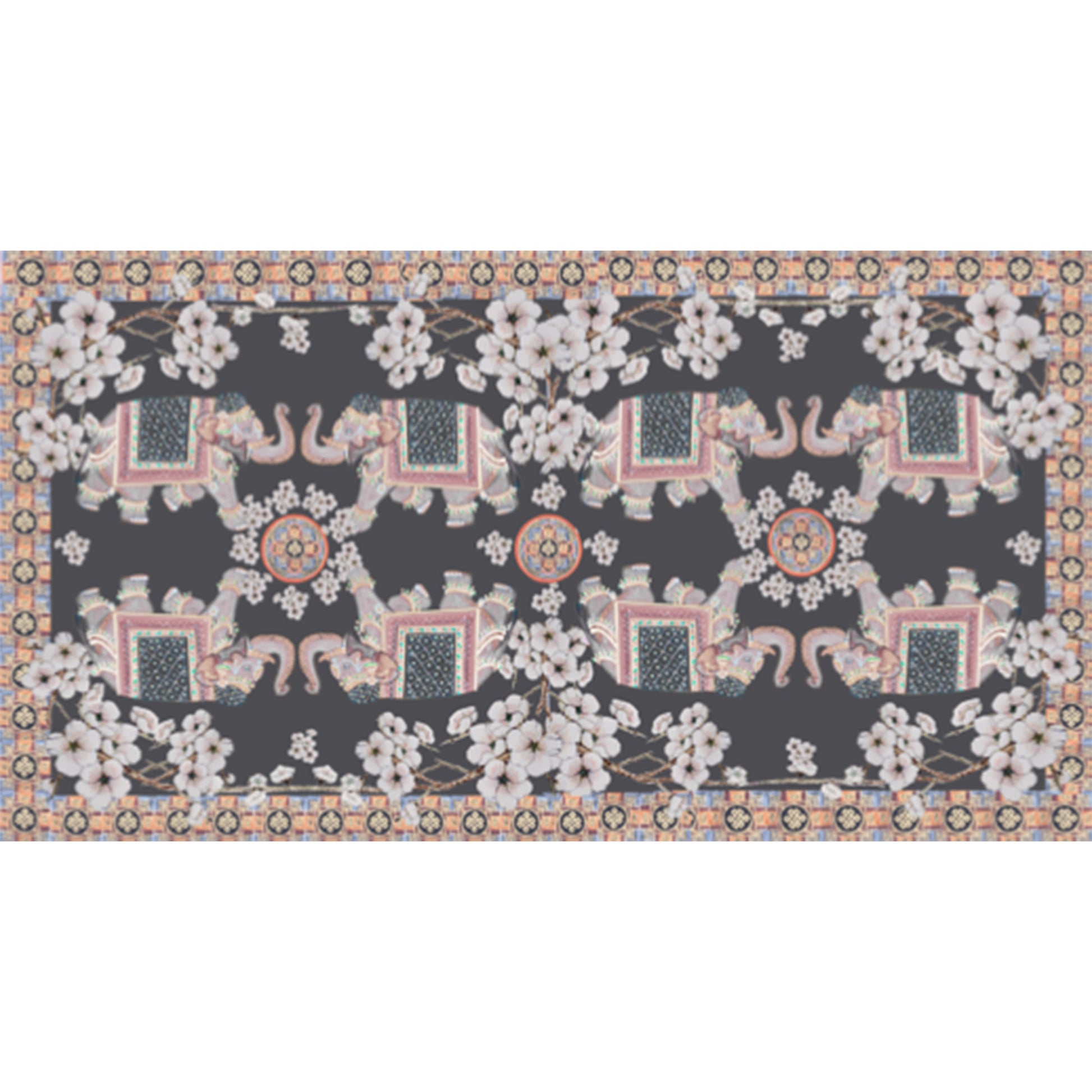 ELEPHANT CEREMONY CASHMERE SCRAF