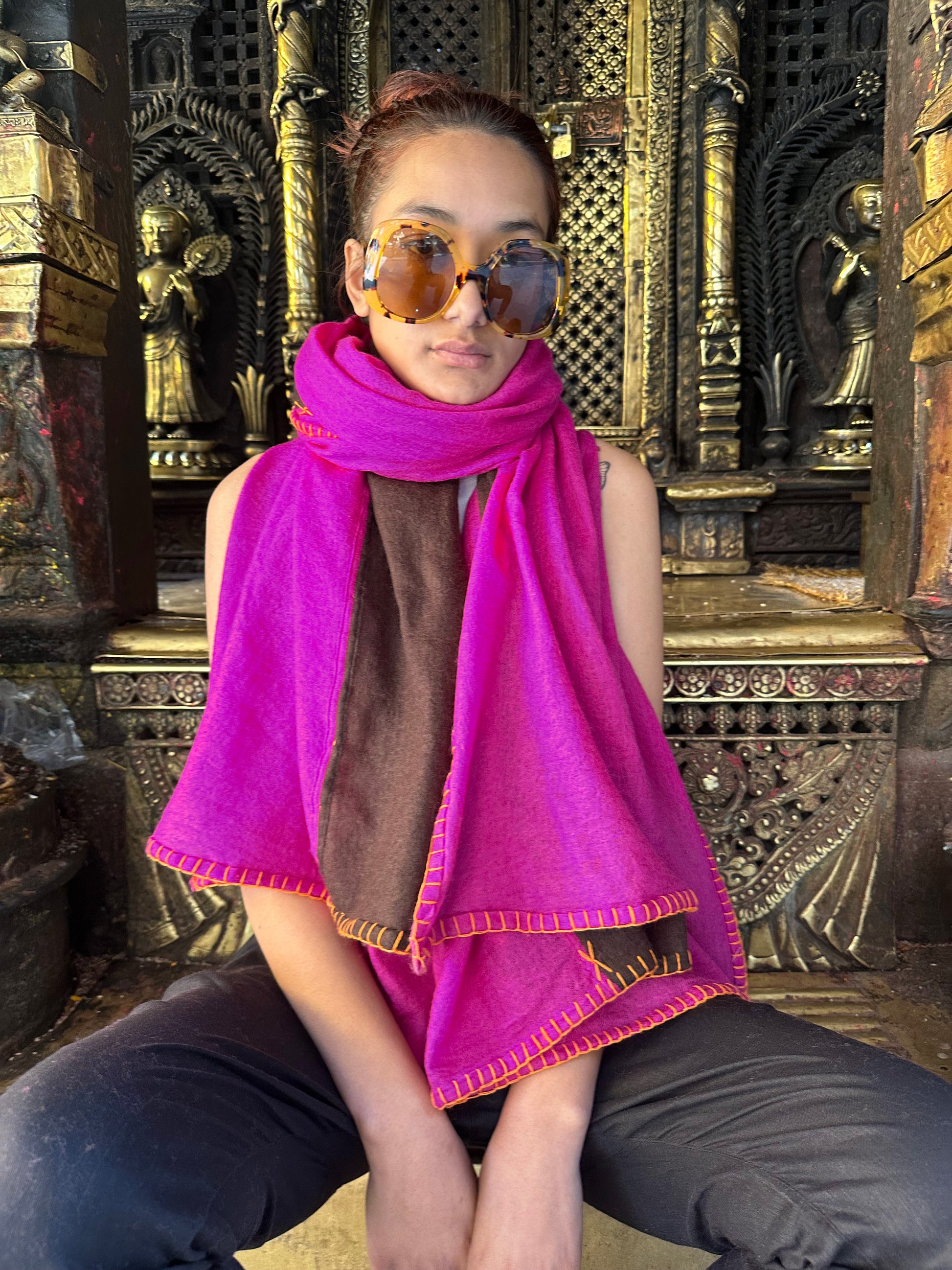 FADILA FELTED CASHMERE SCARF