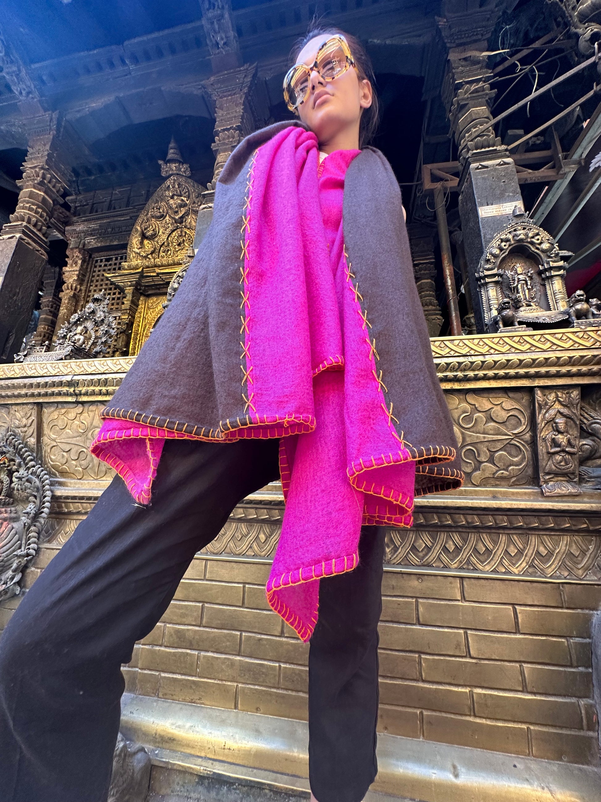 FADILA FELTED CASHMERE SCARF