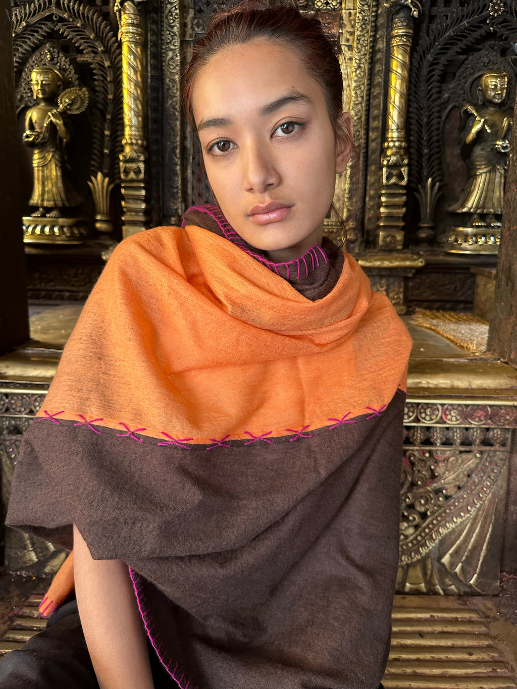 FADILA FELTED CASHMERE SCARF