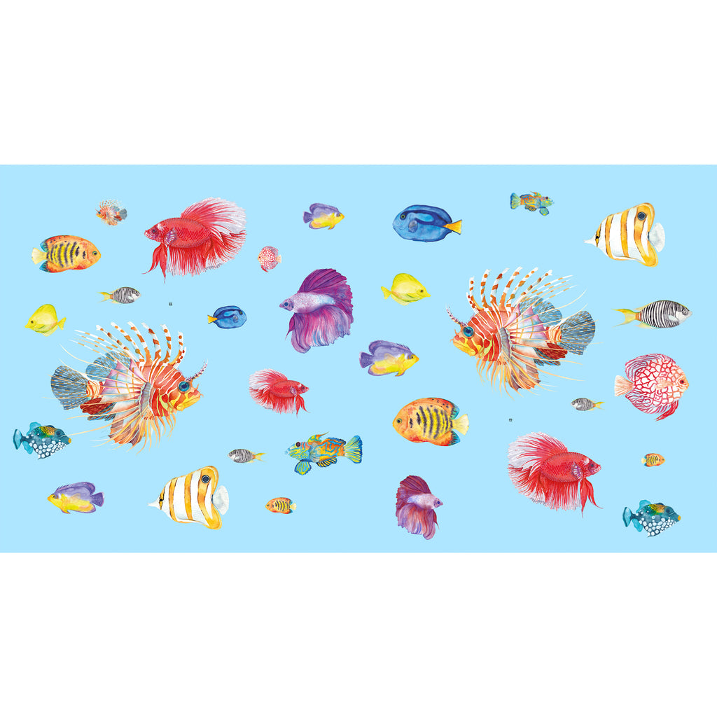FISHTALE CASHMERE SCARF - LIGHT BLUE