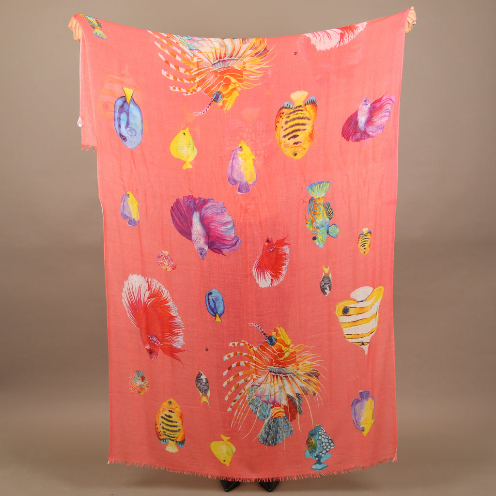 FISH TALE CASHMERE SCARF