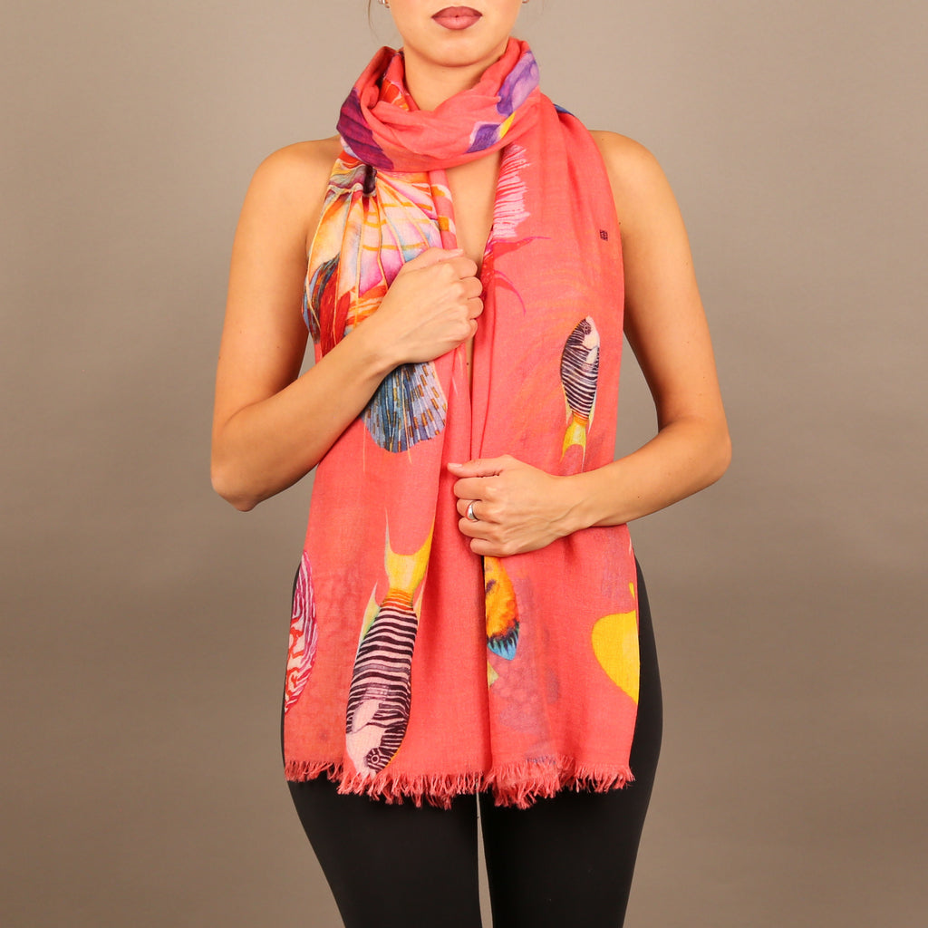 FISH TALE CASHMERE SCARF