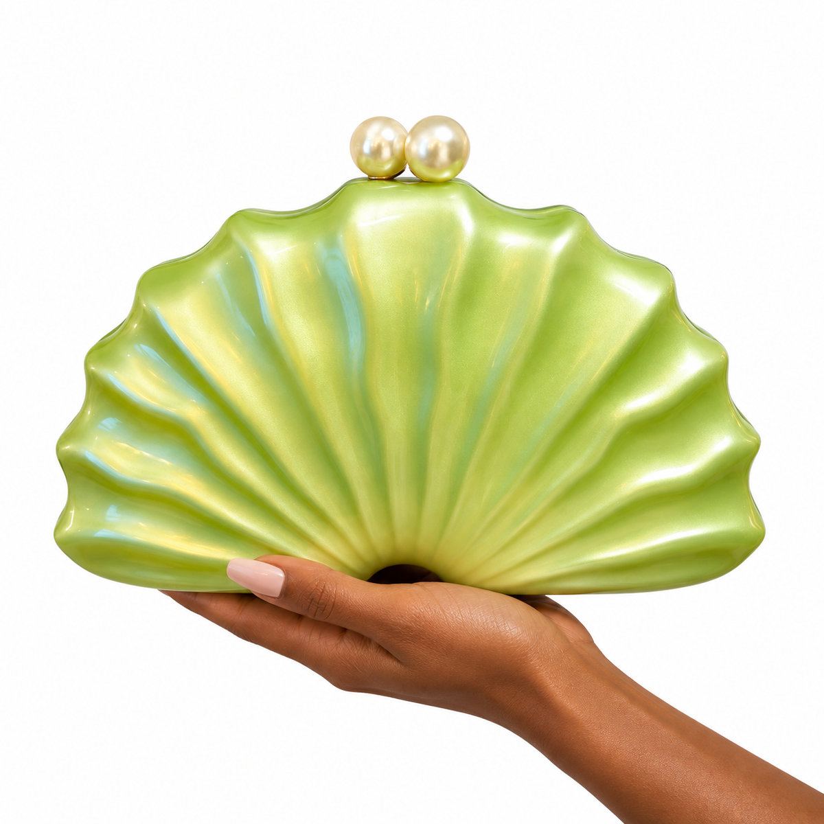 OPAL CLUTCH - LIGHT GREEN