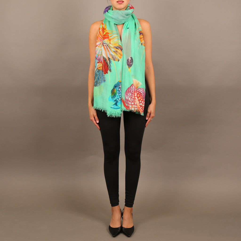 FISH TALE CASHMERE SCARF
