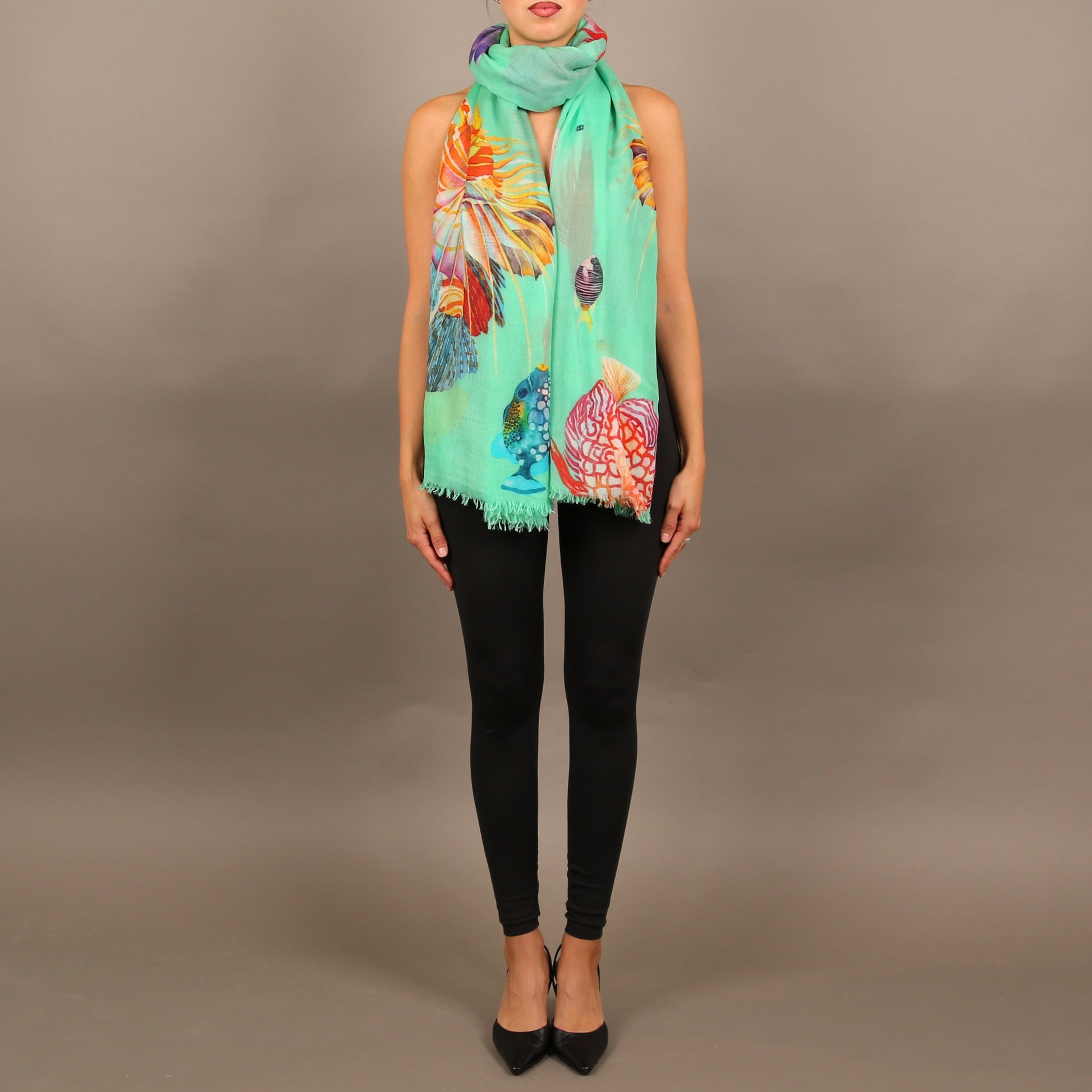 FISH TALE CASHMERE SCARF