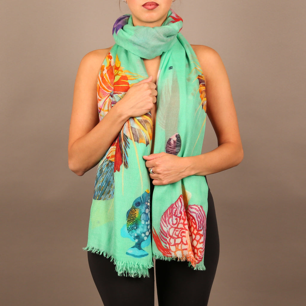 FISH TALE CASHMERE SCARF