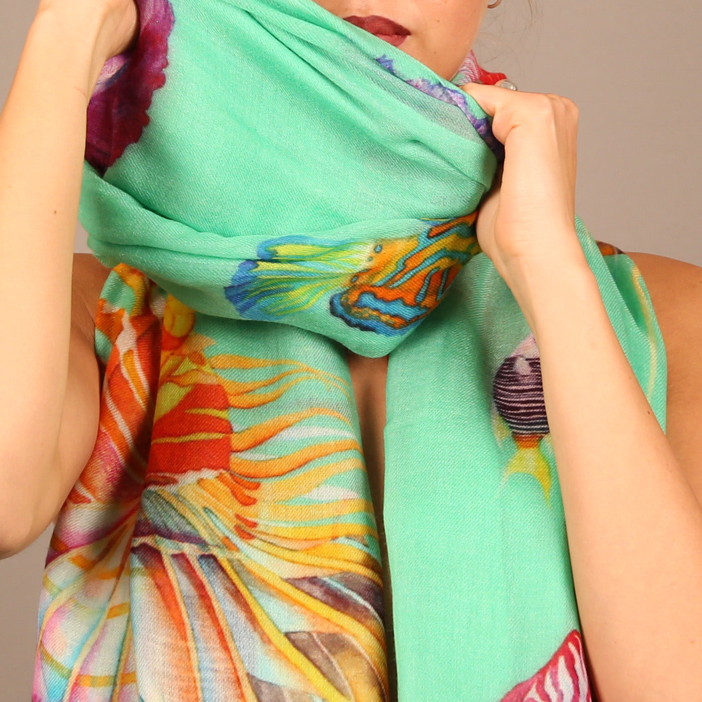 FISH TALE CASHMERE SCARF