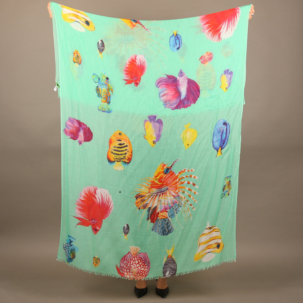 FISH TALE CASHMERE SCARF