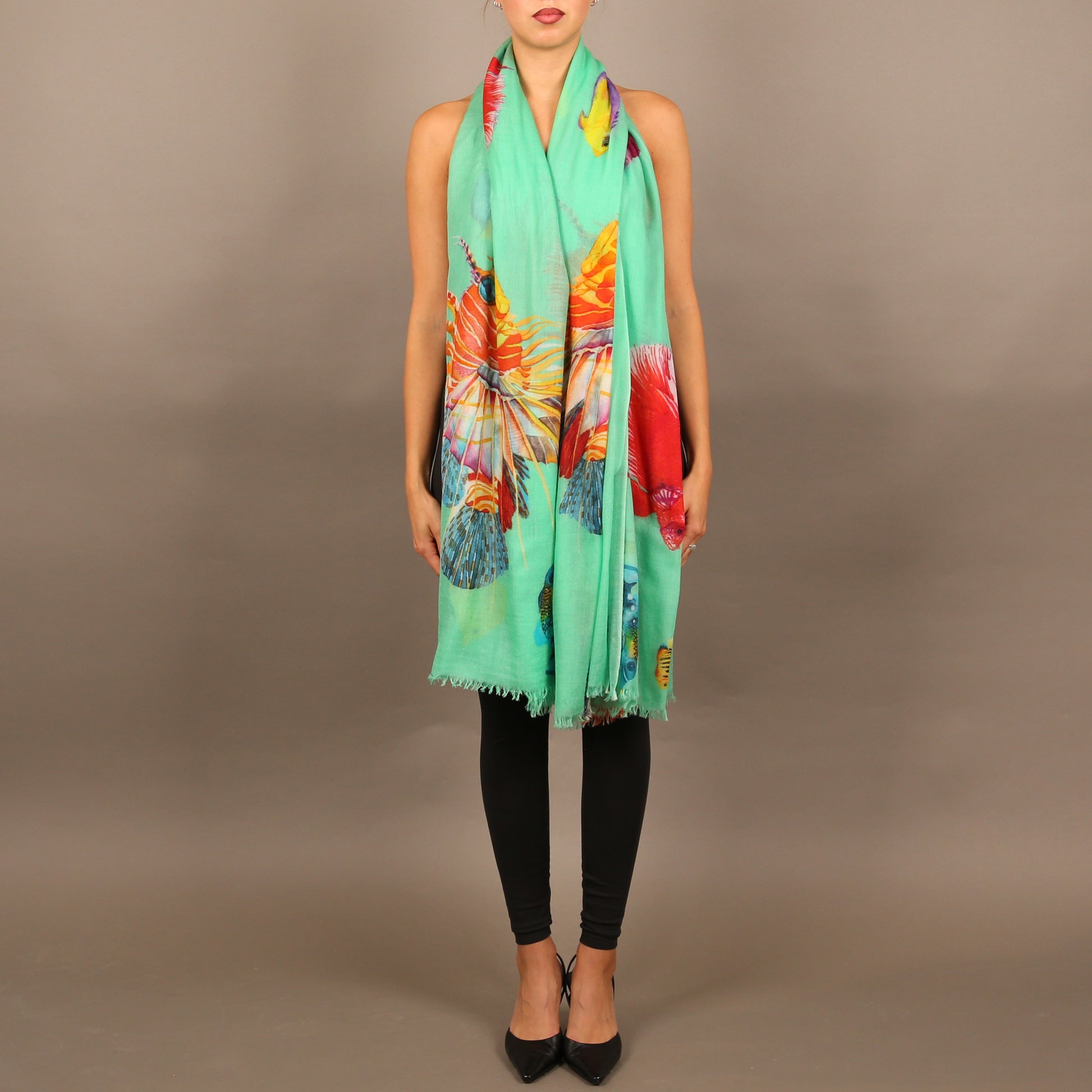 FISH TALE CASHMERE SCARF