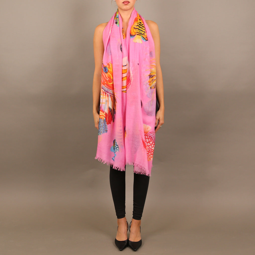 FISH TALE CASHMERE SCARF