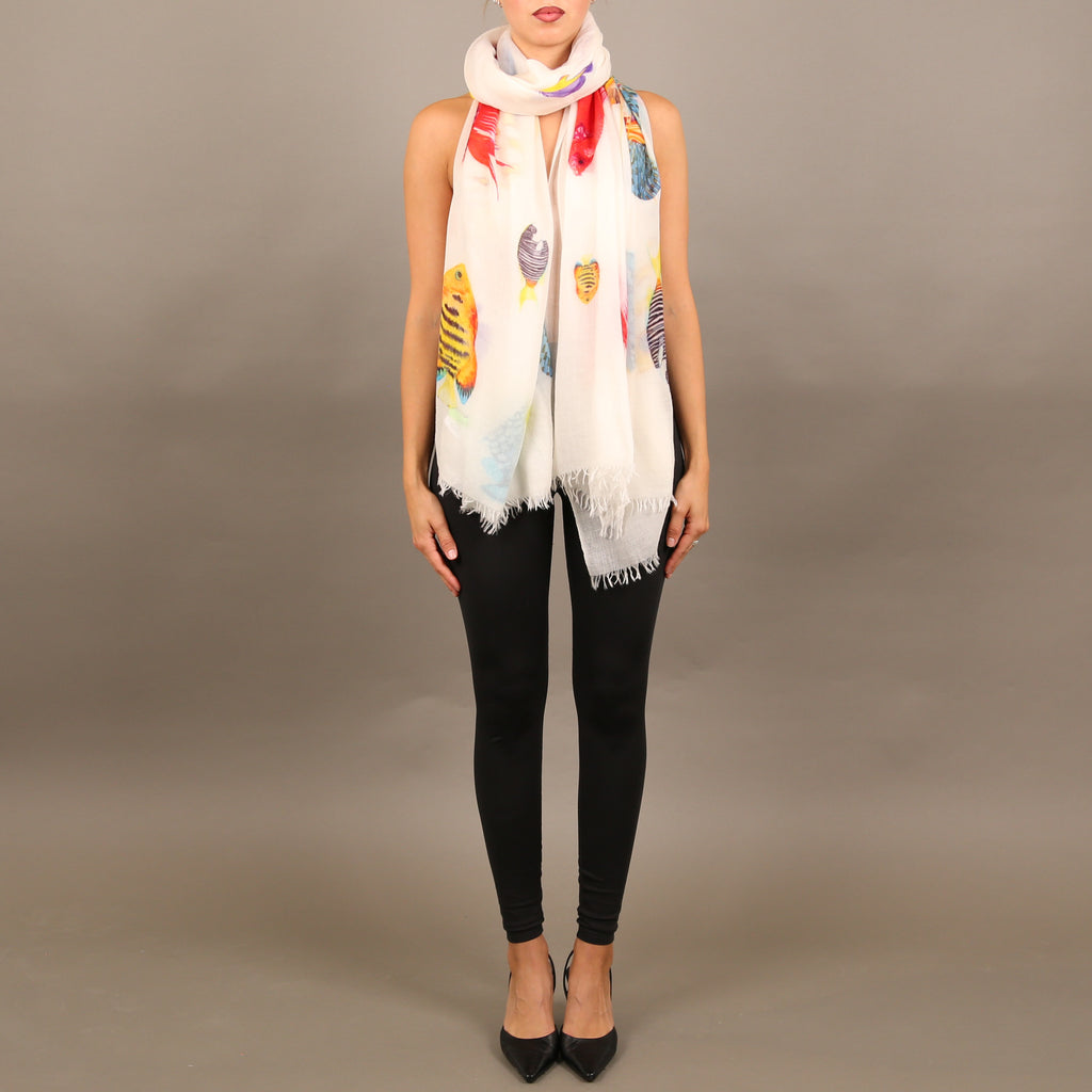 FISH TALE CASHMERE SCARF