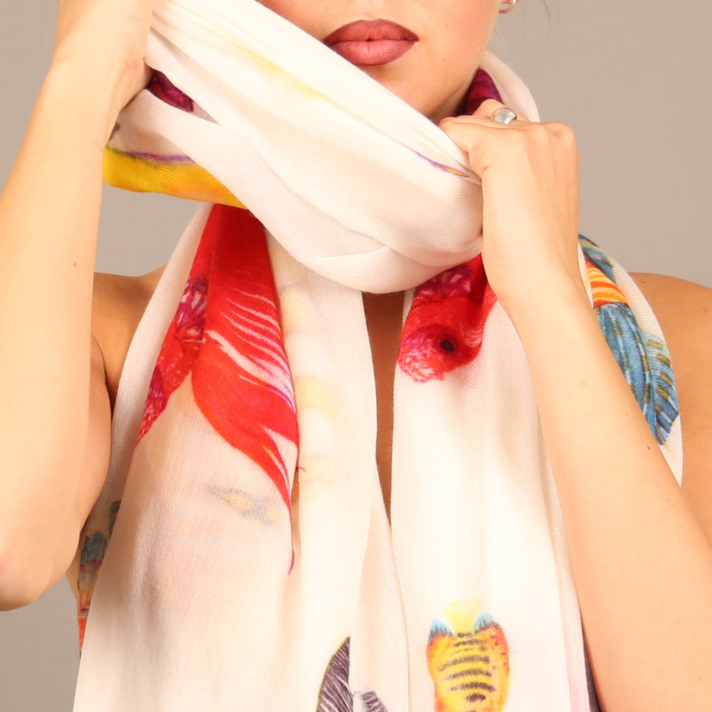 FISH TALE CASHMERE SCARF
