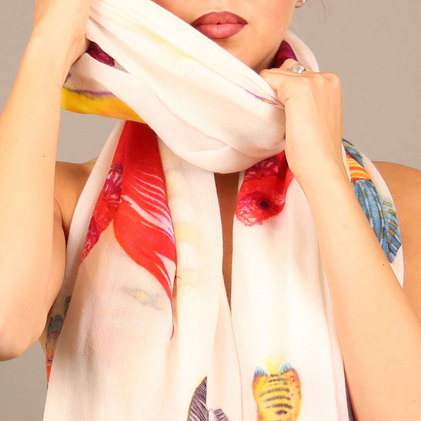 FISH TALE CASHMERE SCARF