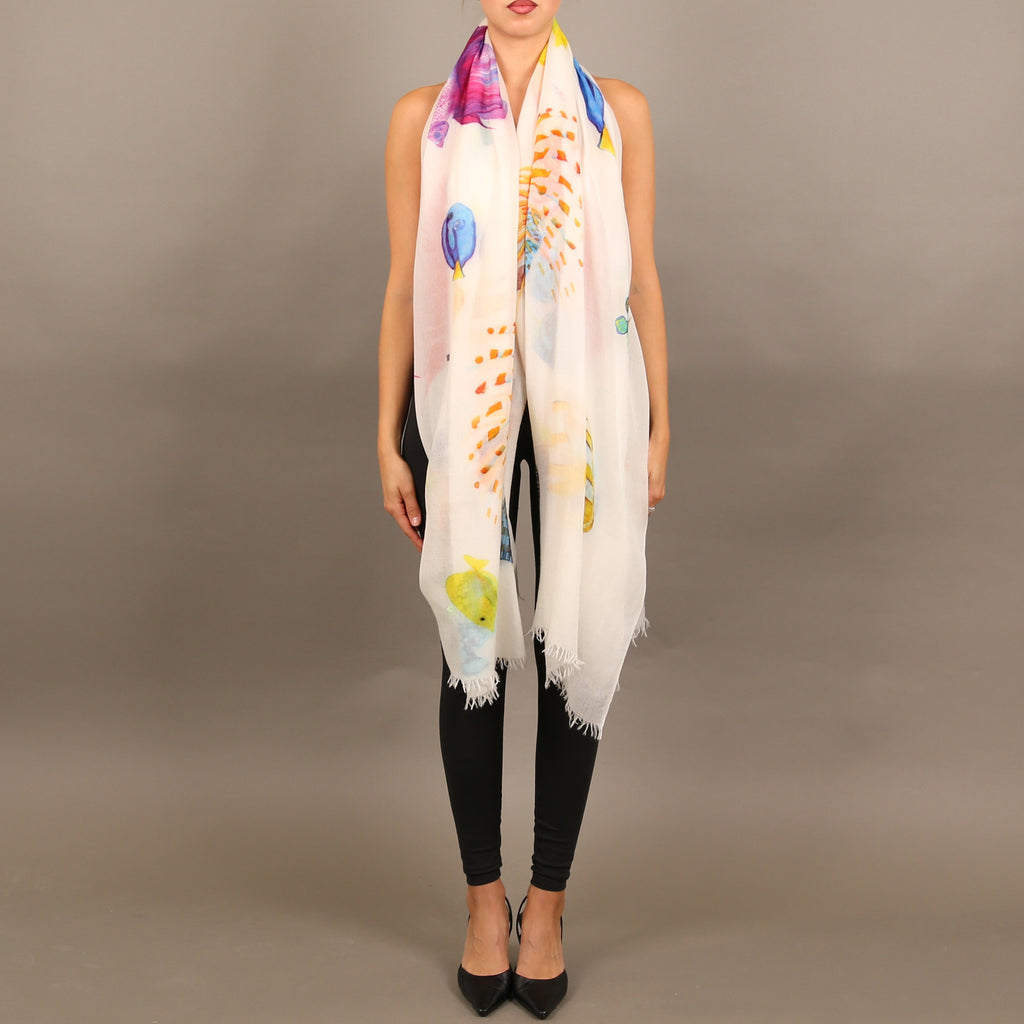 FISH TALE CASHMERE SCARF