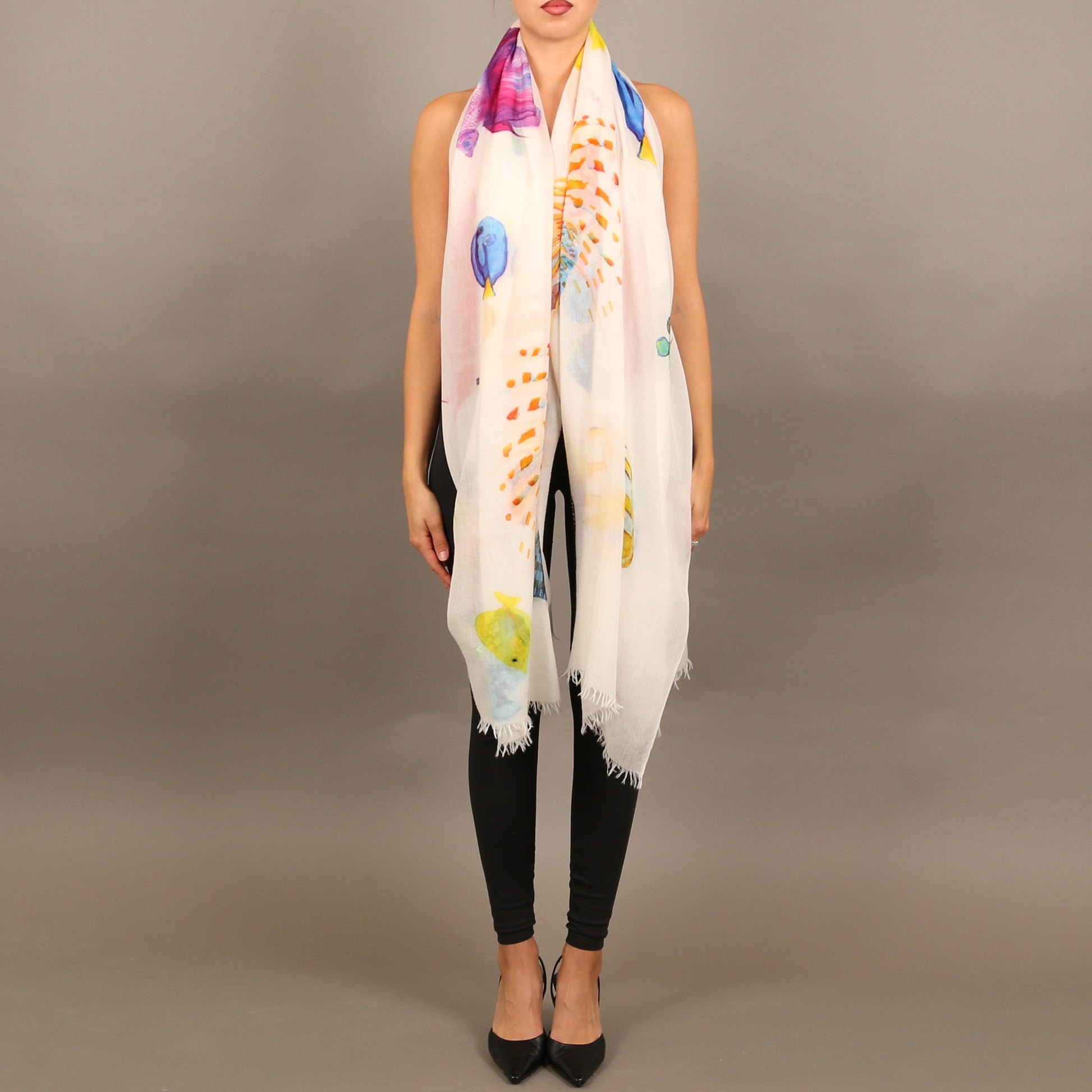 FISH TALE CASHMERE SCARF