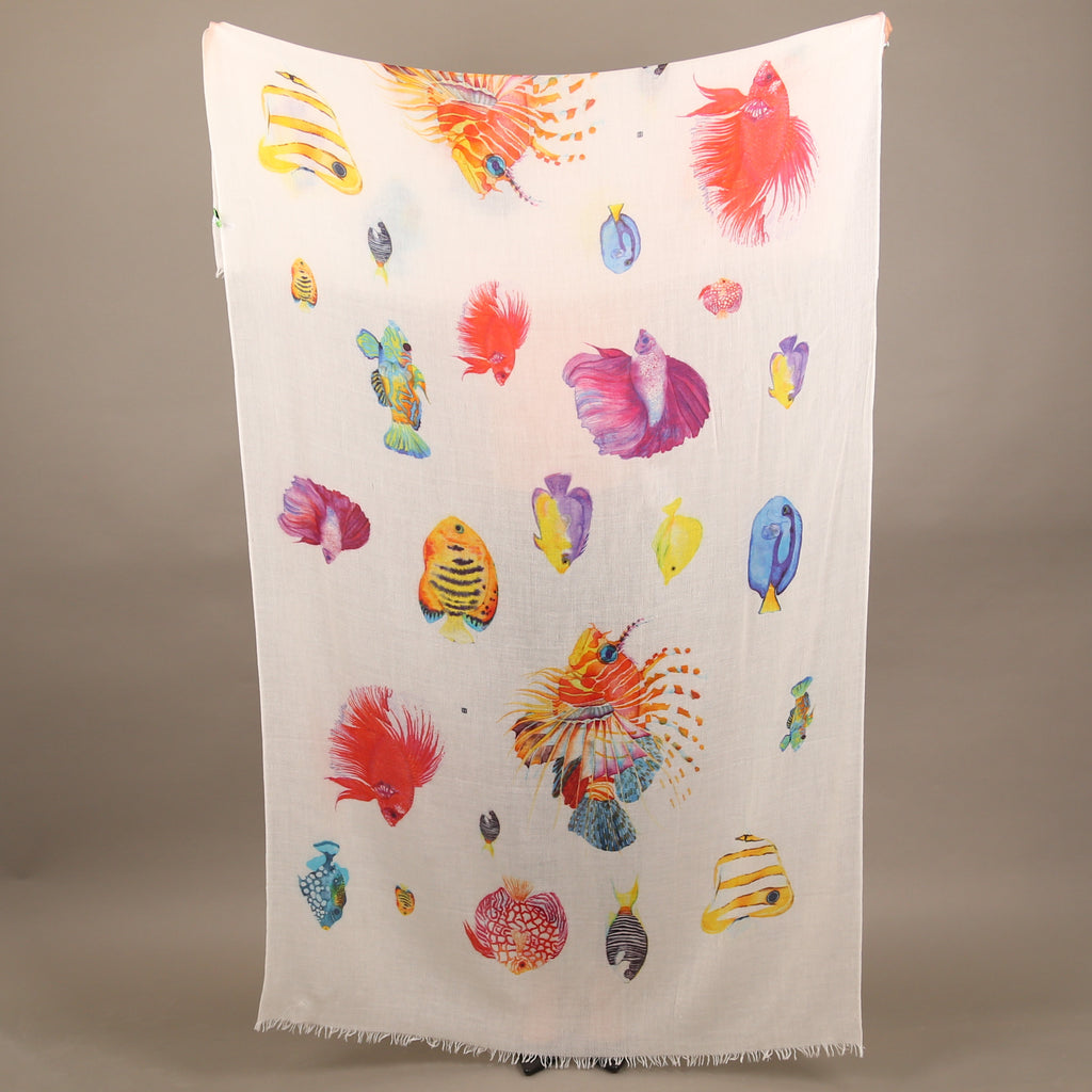 FISH TALE CASHMERE SCARF
