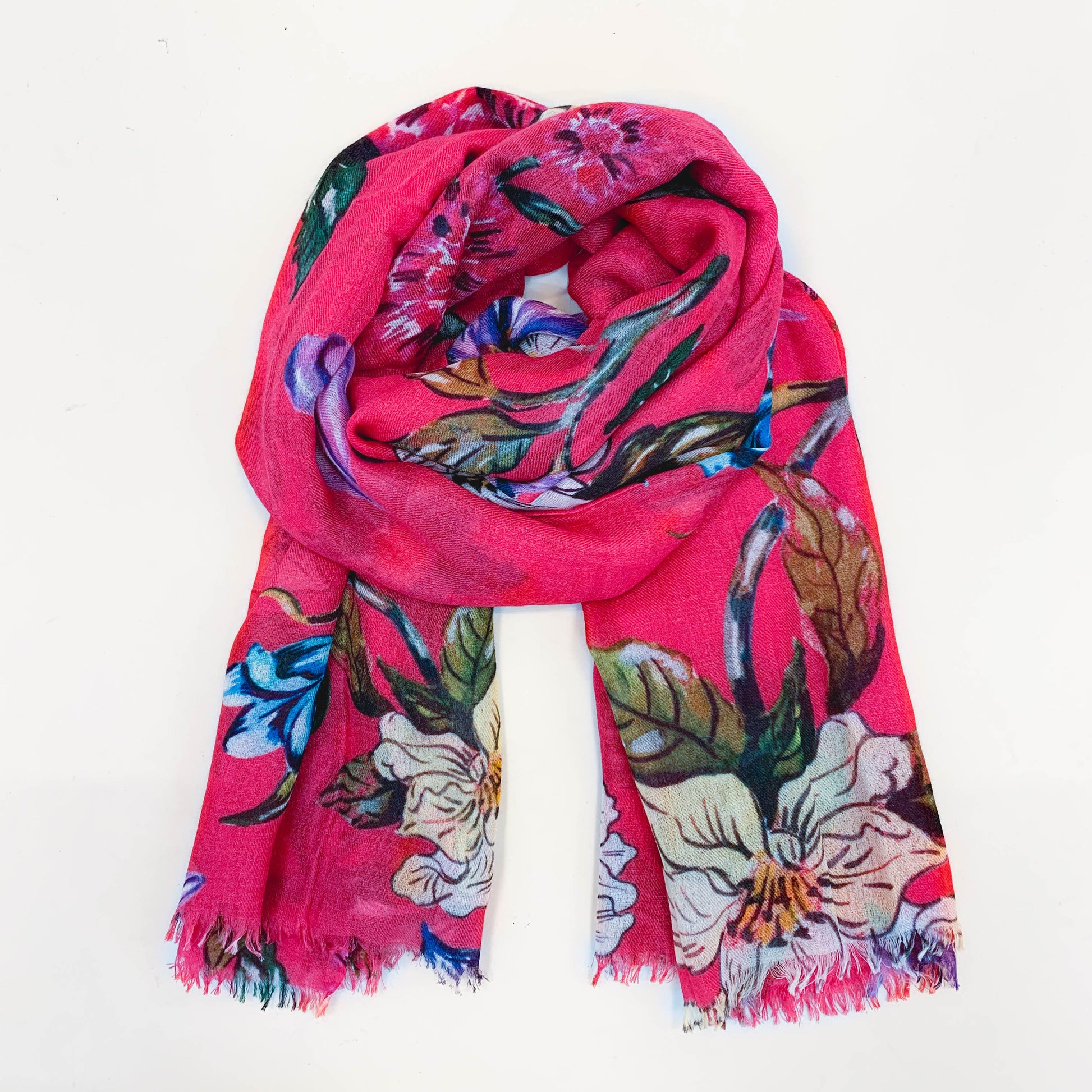 FLORAL CASHMERE SCARF
