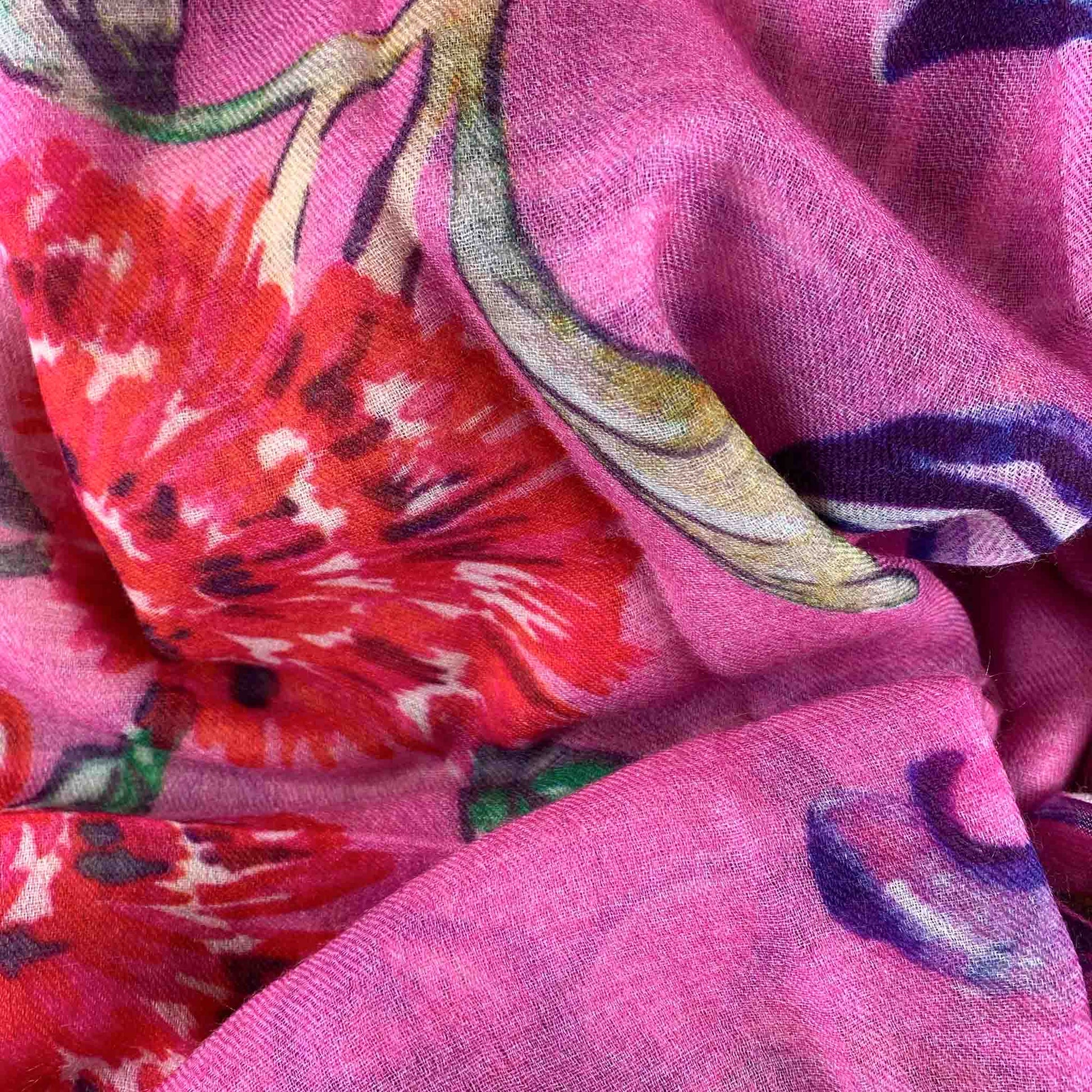 FLORAL CASHMERE SCARF