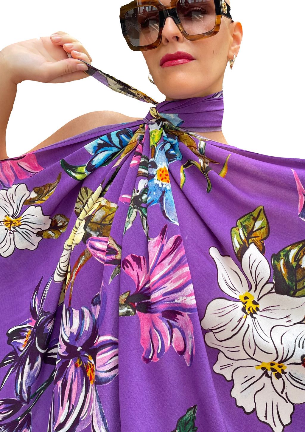 FLORAL CASHMERE SCARF