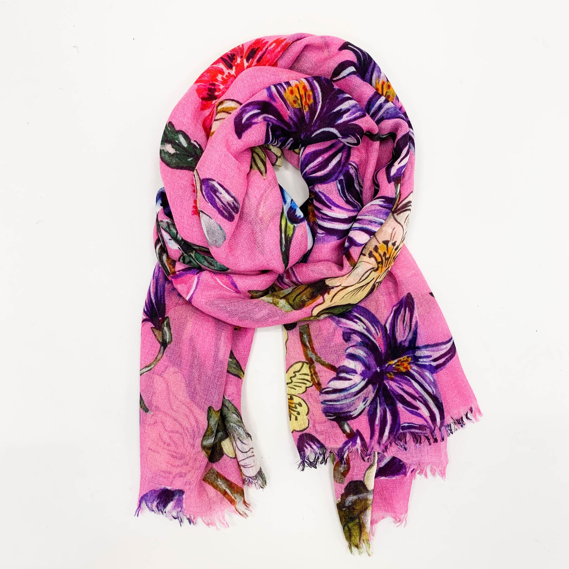 FLORAL CASHMERE SCARF