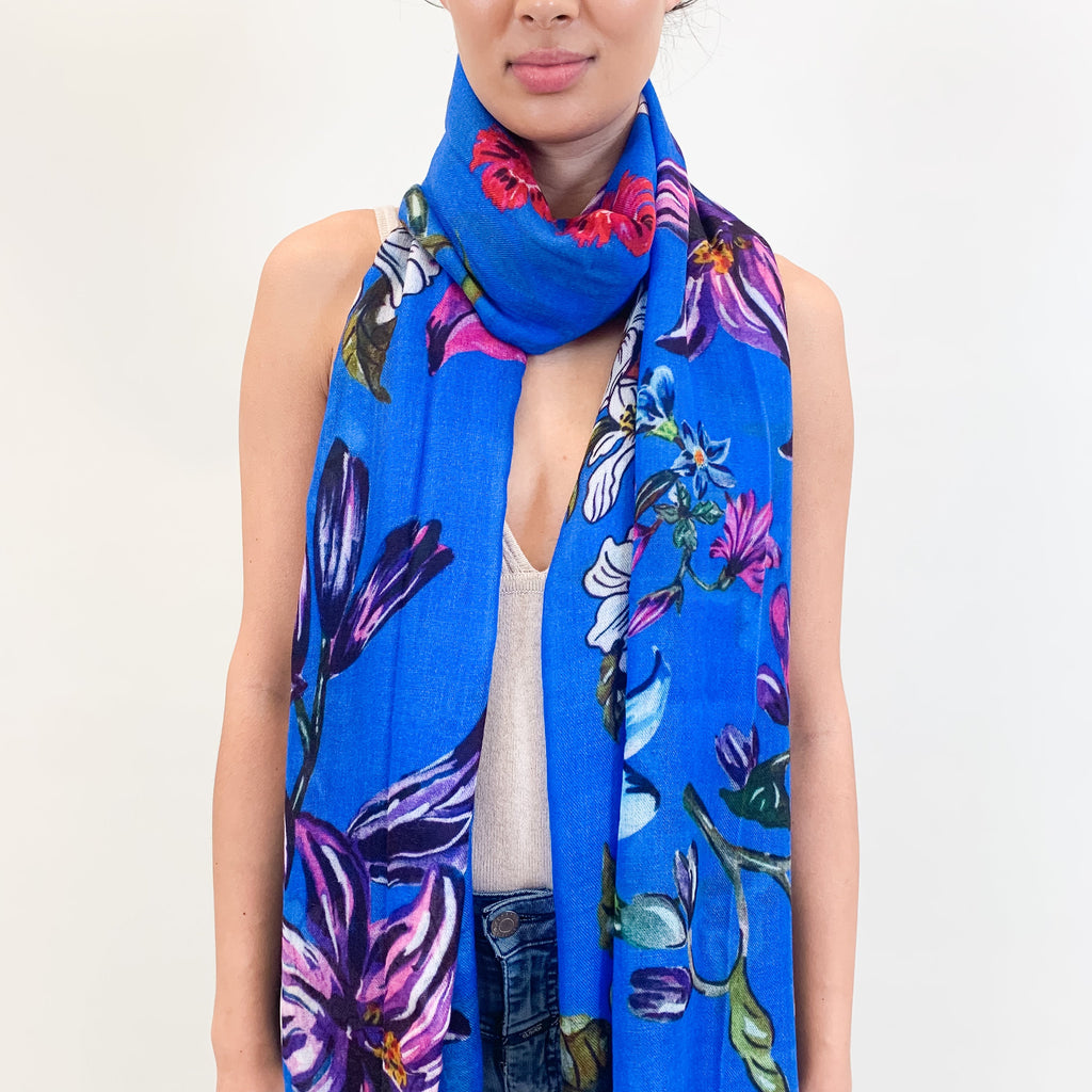 FLORAL CASHMERE SCARF